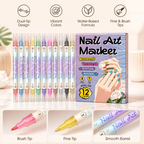 VividMuse™ Dual-Tip Nail Art Pens — Unleash Stunning, Smudge-Free Nails That Demand Attention