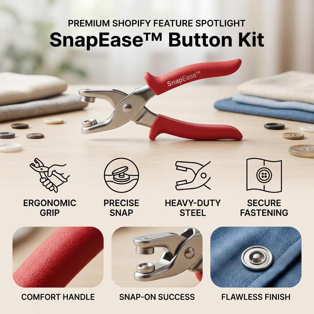 SnapEase™ — Snap Perfect Buttons Fast Without Pain or Guesswork