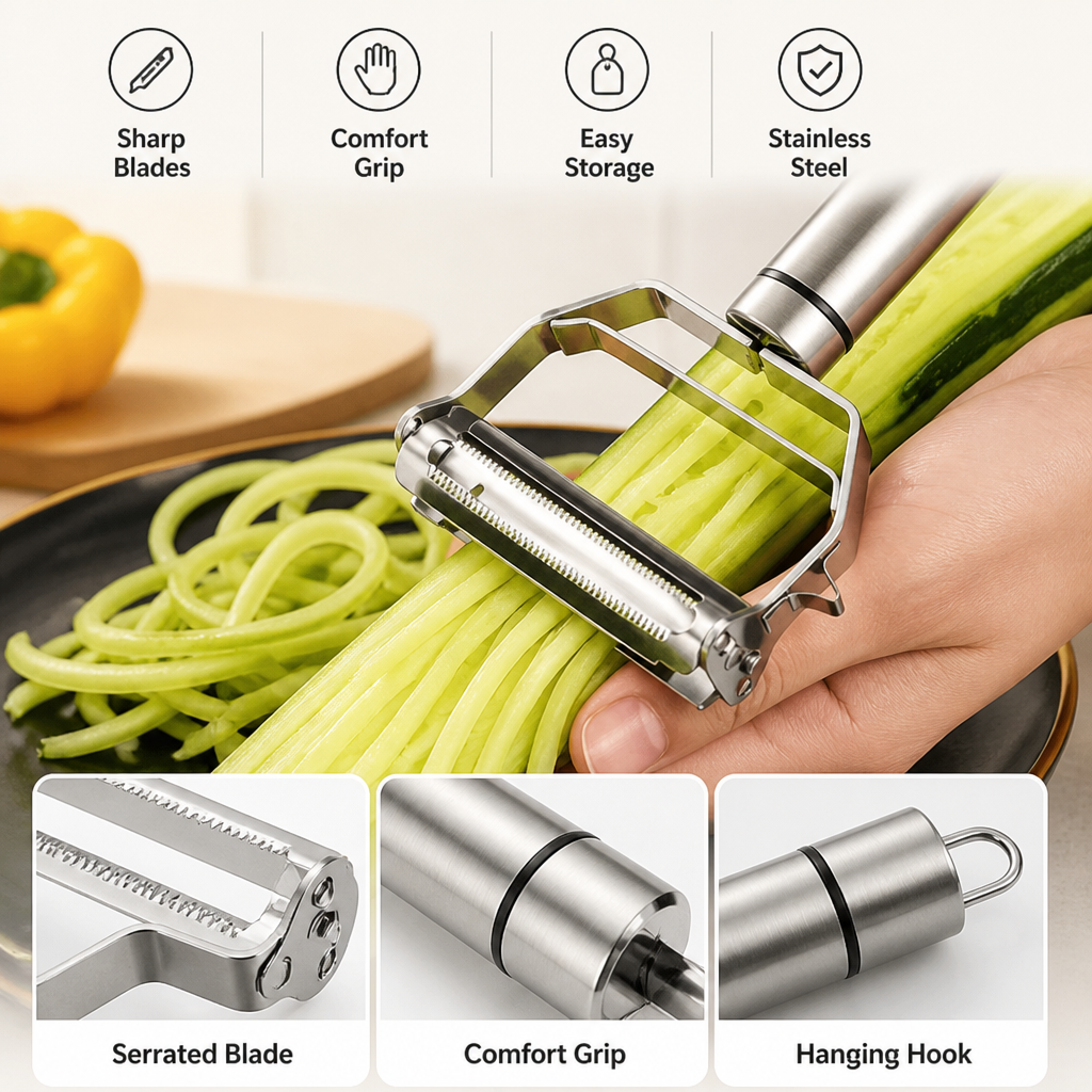 SwiftPeel™ — Transform Kitchen Chaos into Quick, Precise Prep Joy