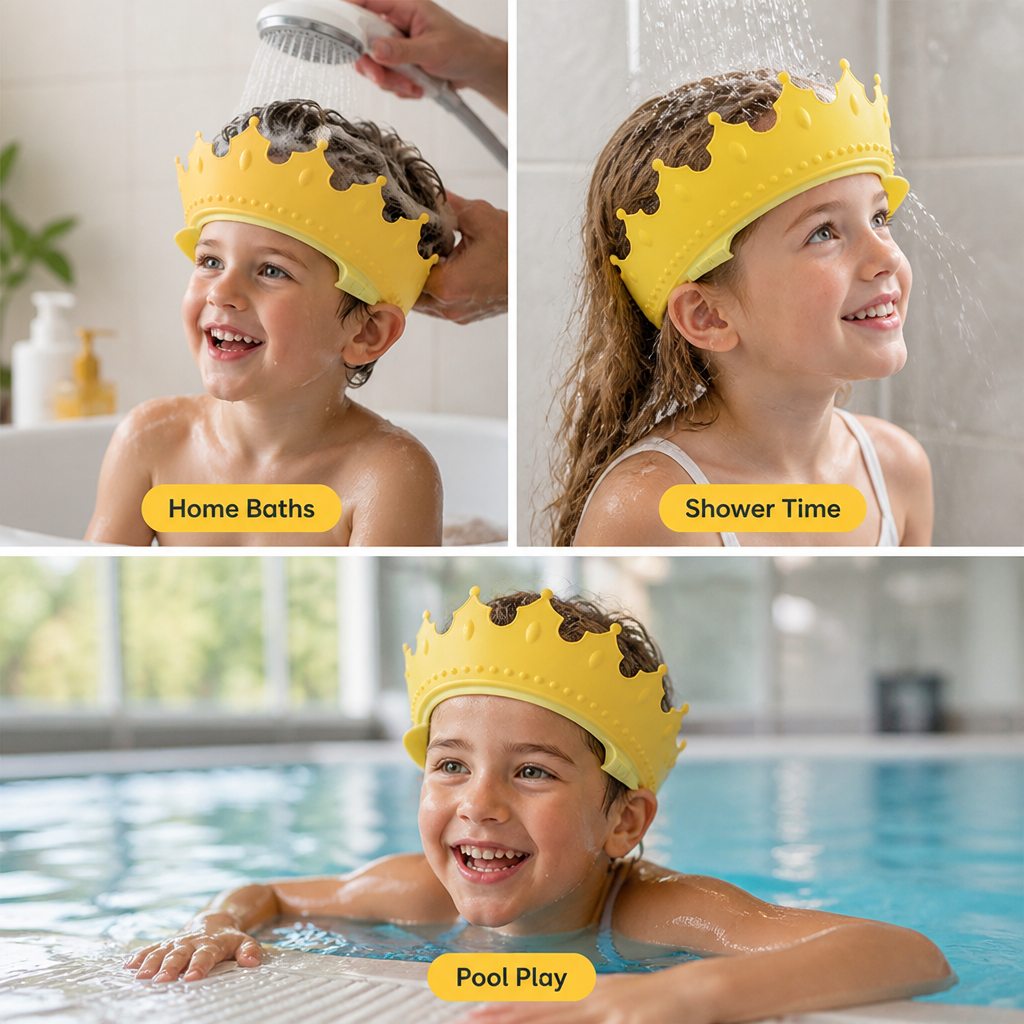 MiraWave™ Kids Shampoo Visor — Turn Bath Time Tears Into Joyful Smiles Instantly