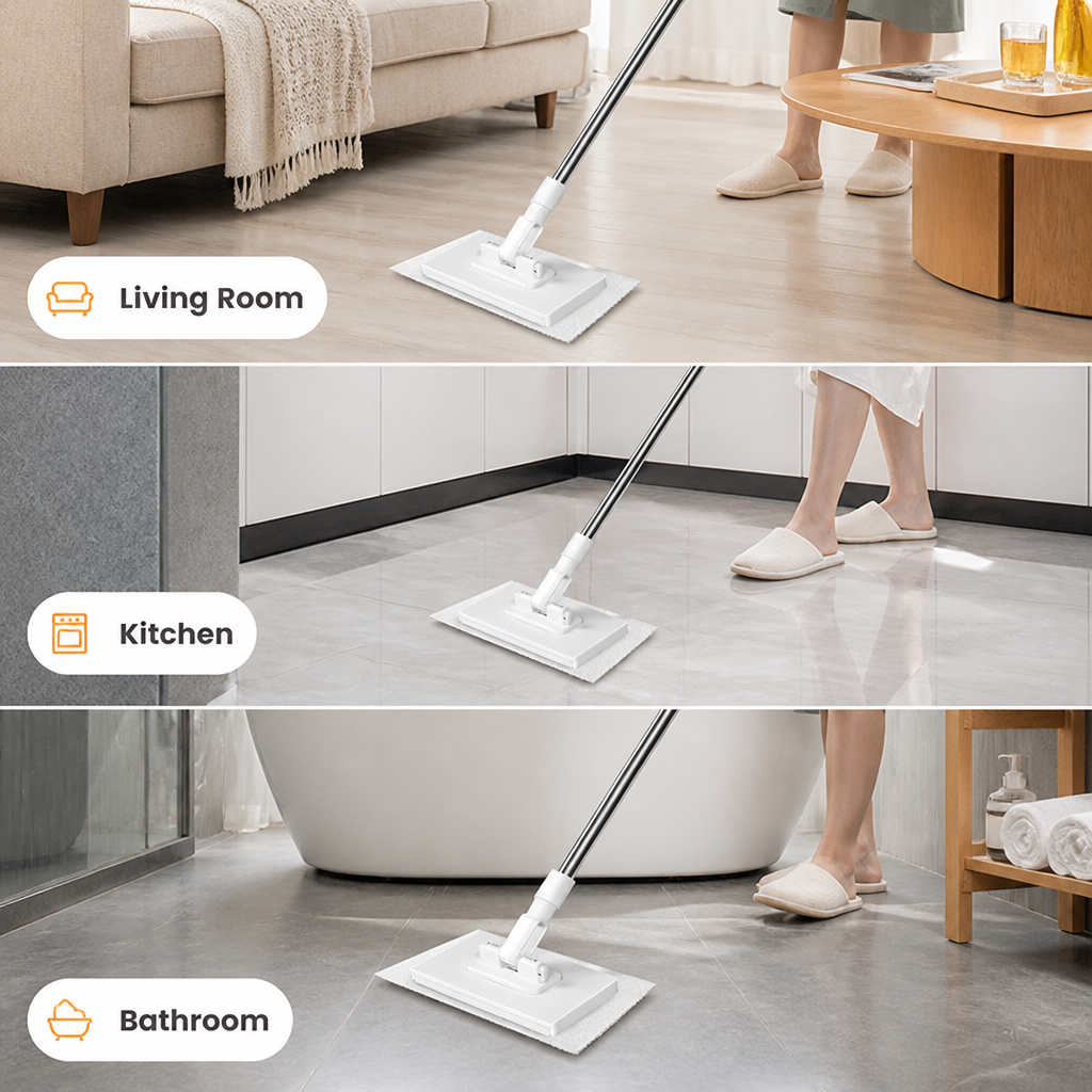 LuxeShine™ Flat Mop — Make Cleaning Fast, Easy, and Surprisingly Satisfying