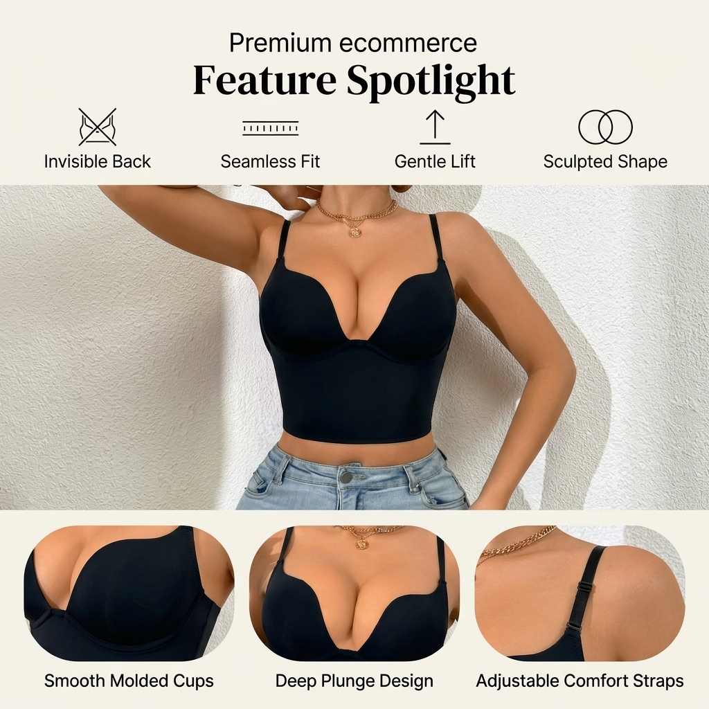 SerenGlow™ — Own Every Backless Moment with Unseen Comfort and Confidence