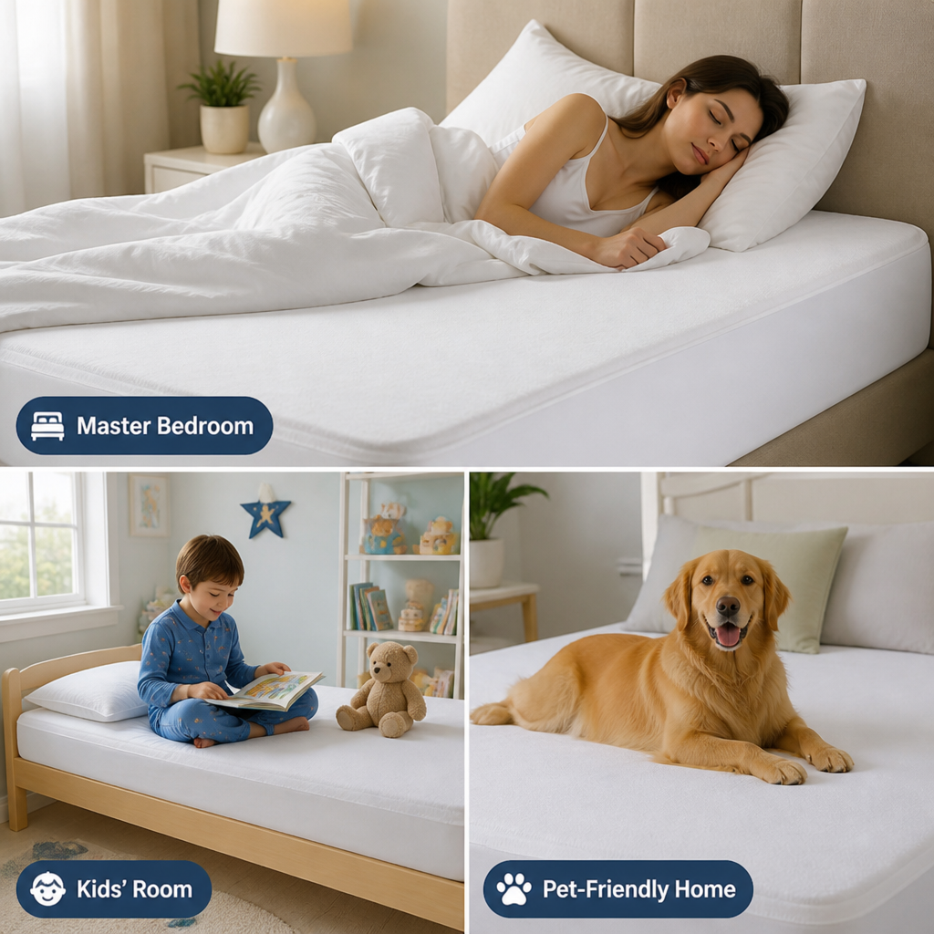 ShieldRest™ Premium Cotton Waterproof Mattress Protector — Sleep Soundly Wrapped in Soft, Dry, Allergy-Free Comfort Every Night