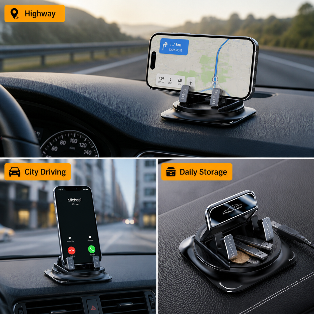 GripNest™ — Lock Your Phone Tight and Drive Stress-Free Every Mile