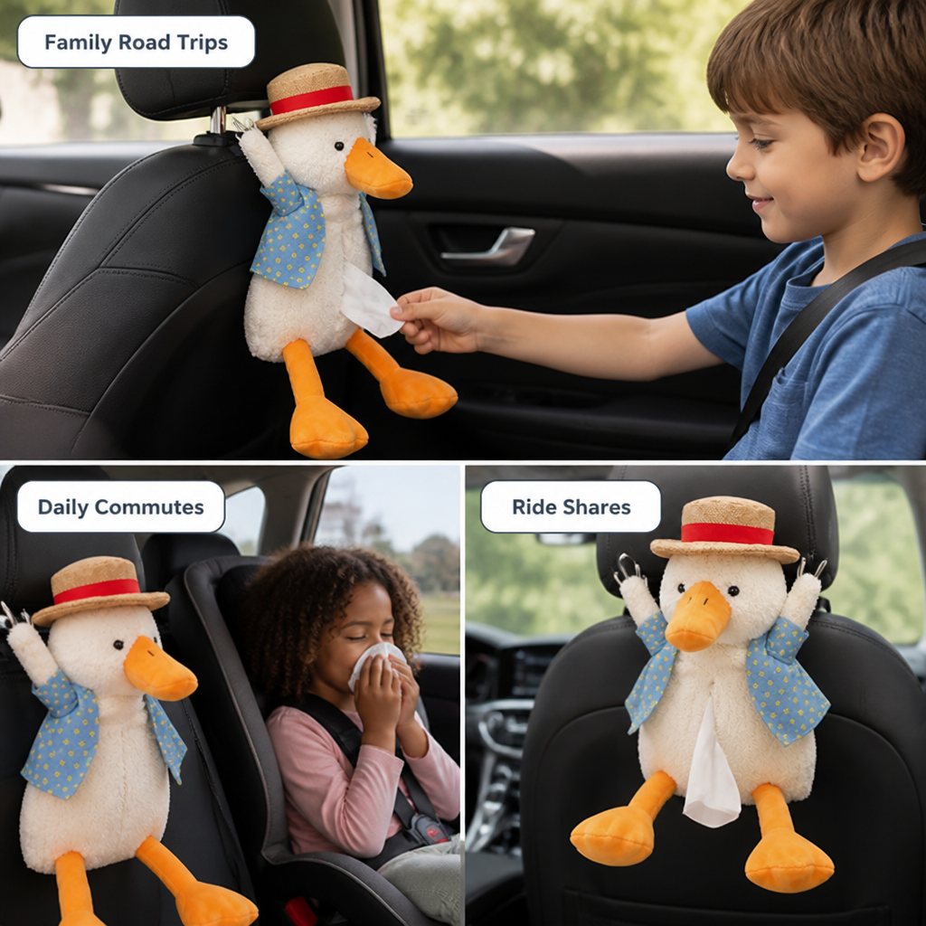 CheerNest™ — Keep Tissues Handy and Make Every Back-Seat Ride a Little Happier