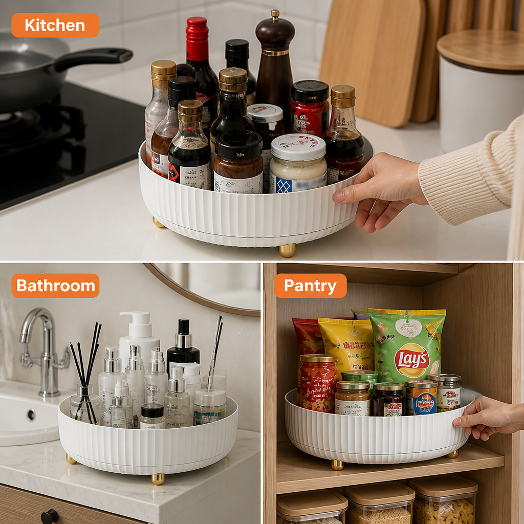 VivaTurn™ Rotating Storage Solution — Spin Stress Away and Find Everything Instantly