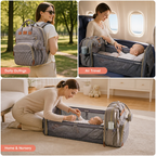 NurtureNest™ — Feel ready for every outing with baby’s essentials, bed, and changing mat in one bag