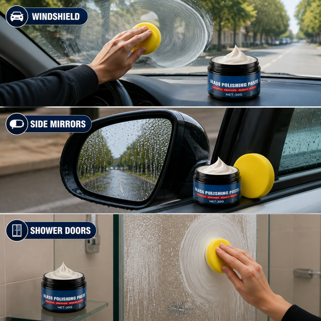 ClariSheen™ Glass Refresher Paste — Cut Through Glare and Grime for Stress-Free, Crystal Clear Driving