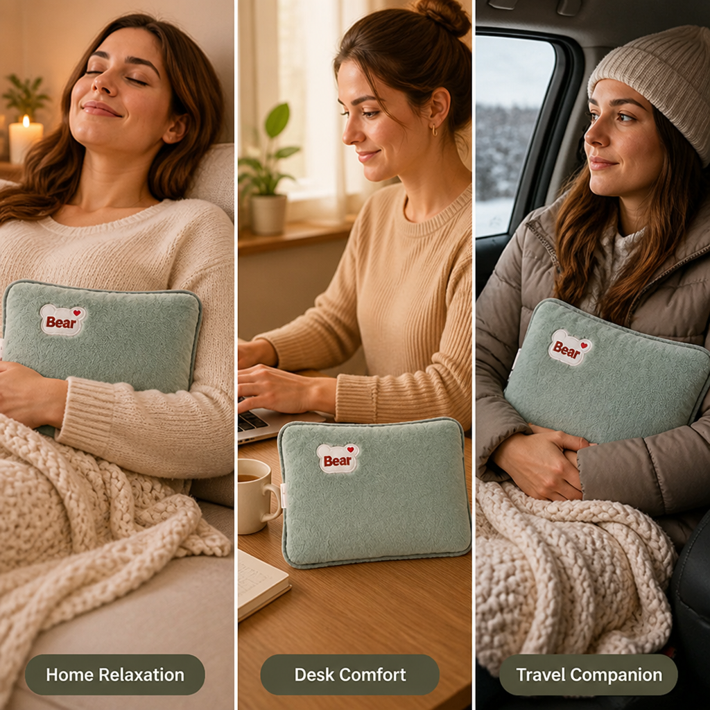 WarmEase™ — Wrap Yourself in Safe, Soothing Warmth Anytime, Anywhere
