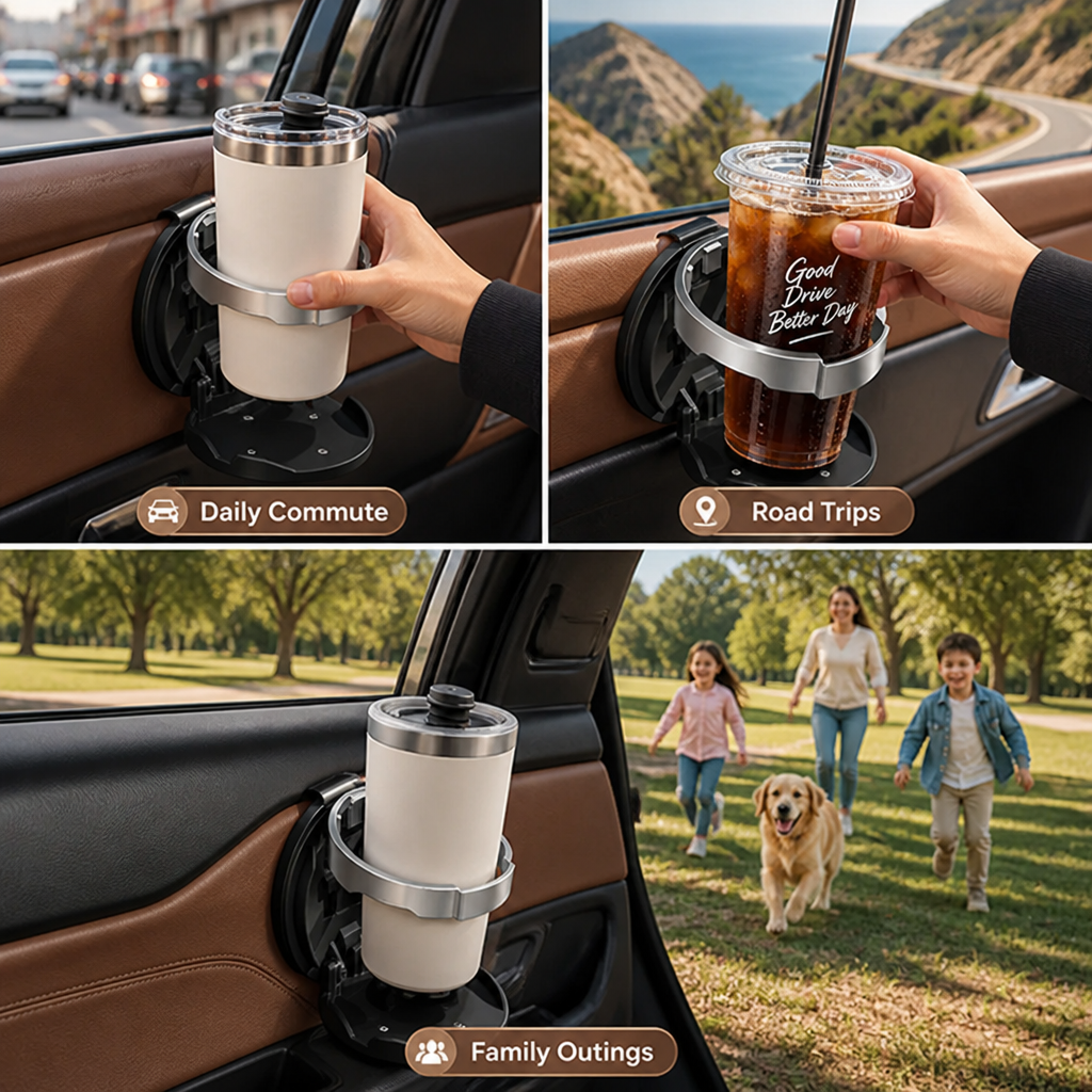 RoveMate™ — Finally, a Clutter-Free Ride That Keeps Your Drinks and Essentials Perfectly In Place
