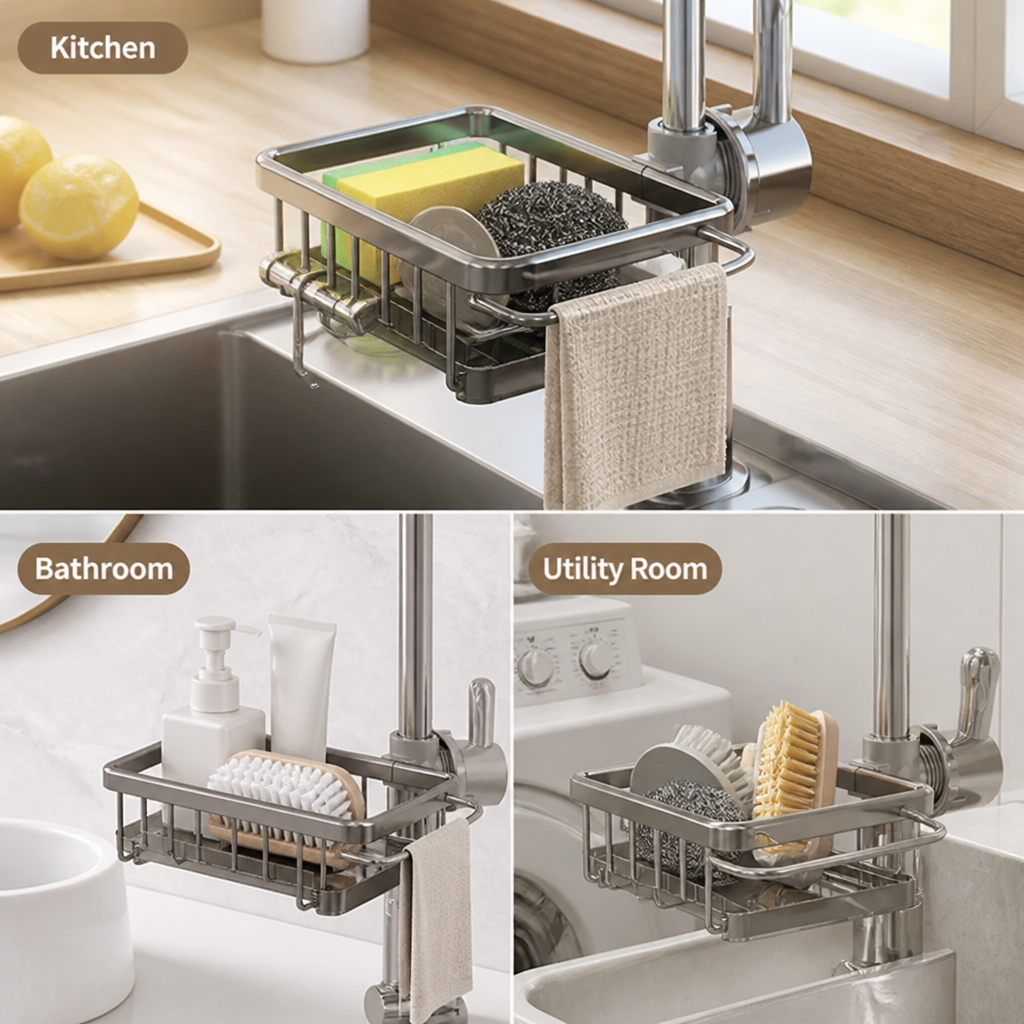 SinkEase™ — Turn Sink-Side Clutter into Calm, with Everything Within Reach