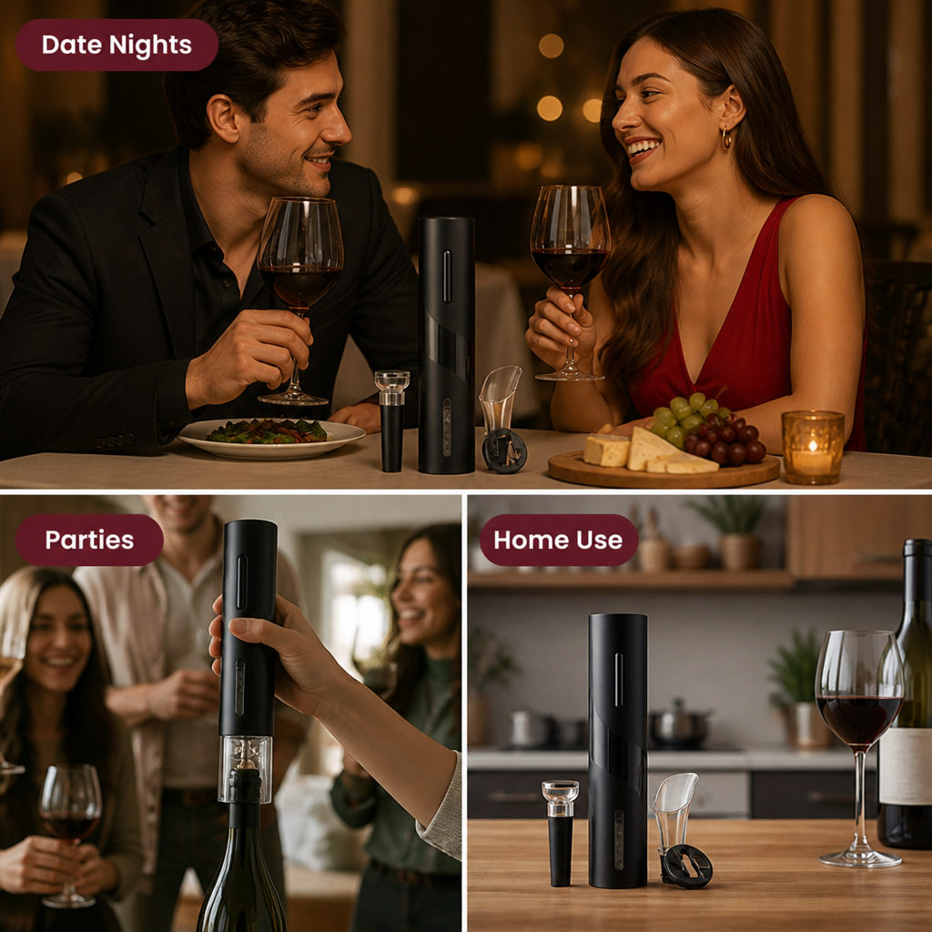 VinoPulse™ — Effortless Uncorking and Flavor That Make You the Life of Every Party