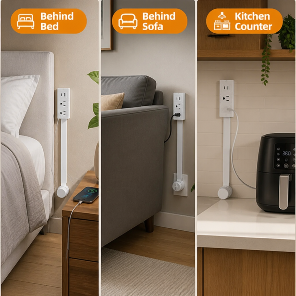 ReachFlex™ — Reach Awkward Outlets Without Rearranging Your Room