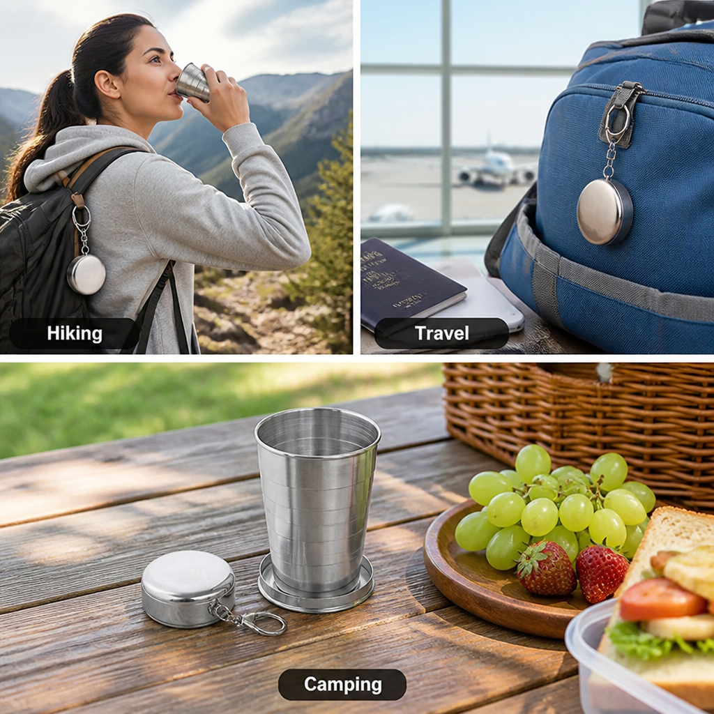 PocketSip™ — Keep a reusable cup close, without the bulk wherever you go.