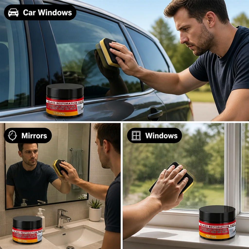 ClarityPro™ Glass Renewal Paste — Instantly Erase Scratches and Enjoy Crystal-Clear Views That Last