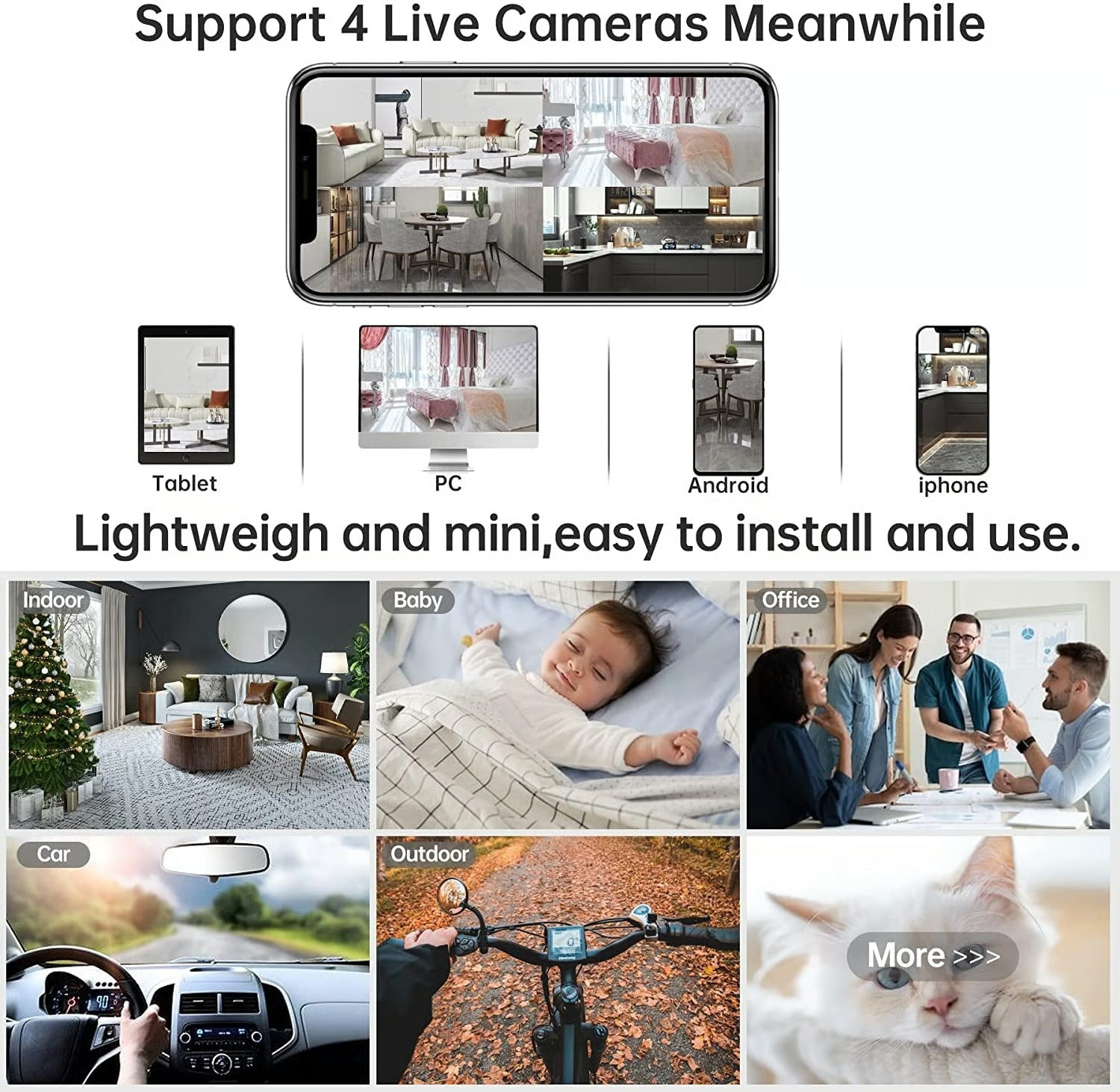 VigilLens™ Mini Camera — Stay Effortlessly Connected and Secure, Day and Night