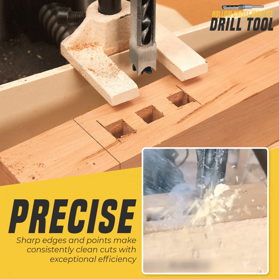 SharpEdgePro™ Hollow Chisel Bit — Achieve Flawless Square Holes That Make Your Woodwork Shine
