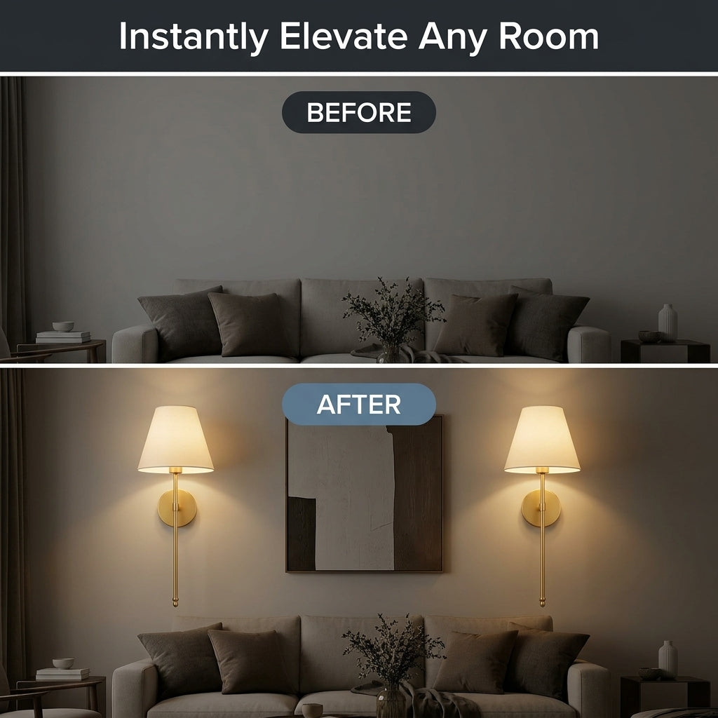 LumiVibe™ Wireless Wall Lamp Sconce — Transform Your Space Into a Cozy, Luxe Retreat Instantly