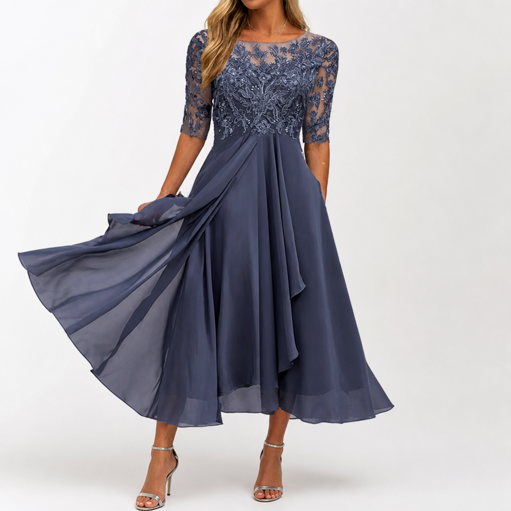 SilkAura™ Embroidered Cocktail Dress™ — Command Every Room with Effortless Elegance and Confidence