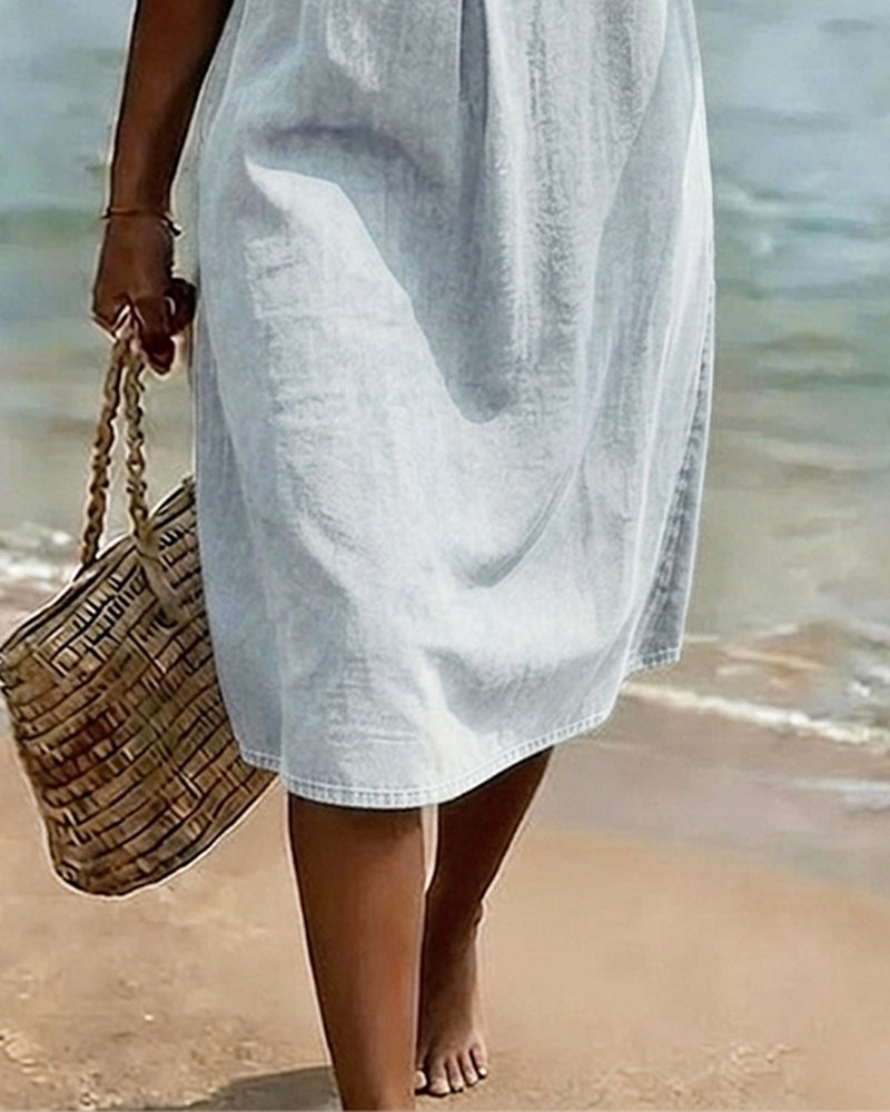 LunaLuxe™ Denim Dress — Slip Into All-Day Confidence and Featherlight Freedom
