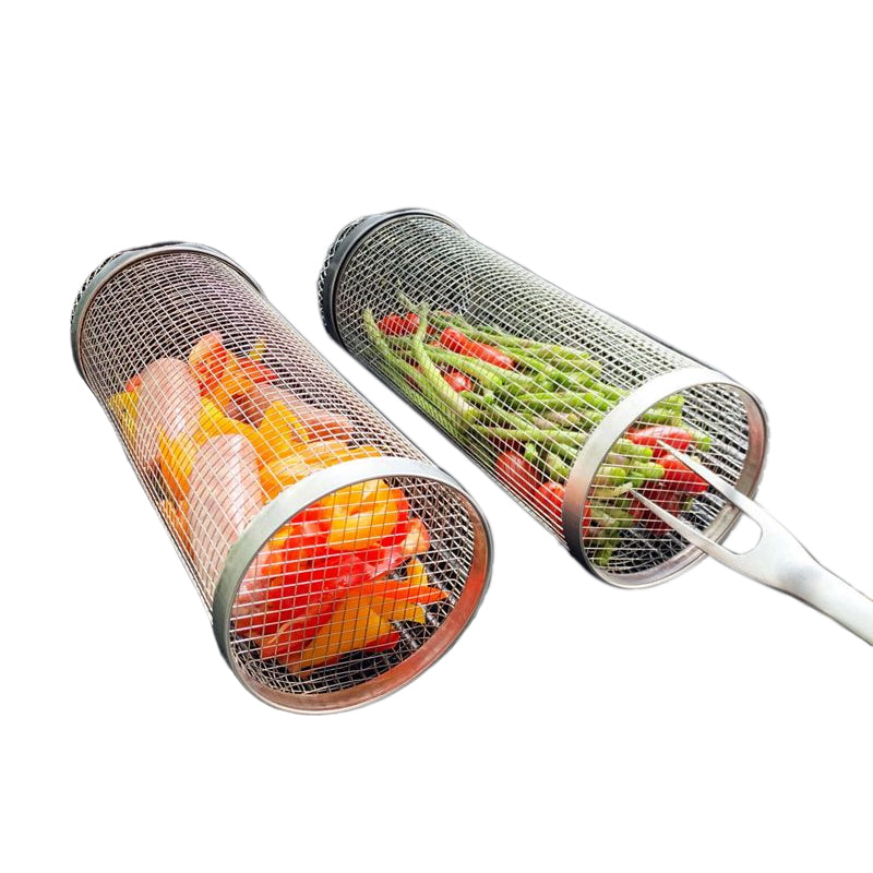 IronGlide™ 360 BBQ Basket — Spin Every Bite to Juicy, Hassle-Free Perfection (2packs)