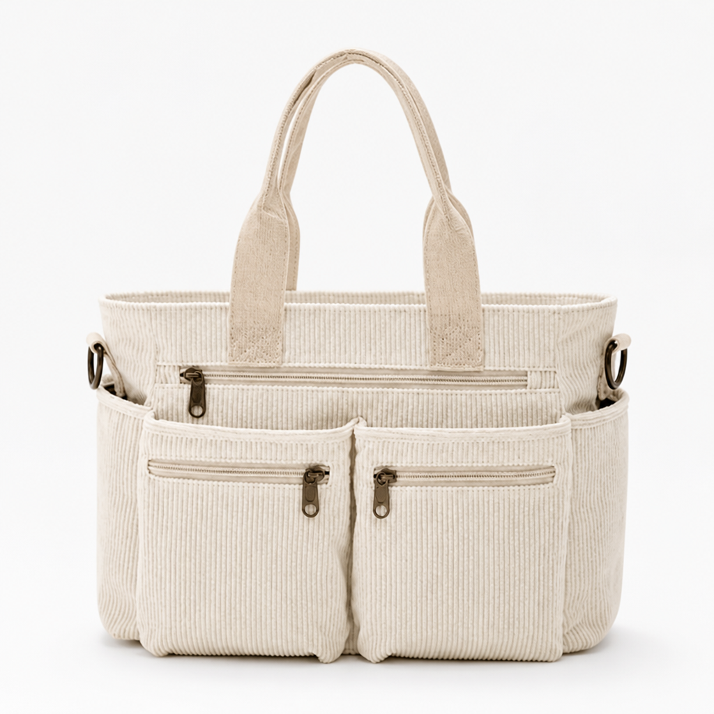 VitaCarry™ Corduroy Utility Tote — Stay Sharp, Organized, and Ready for Anything Every Day