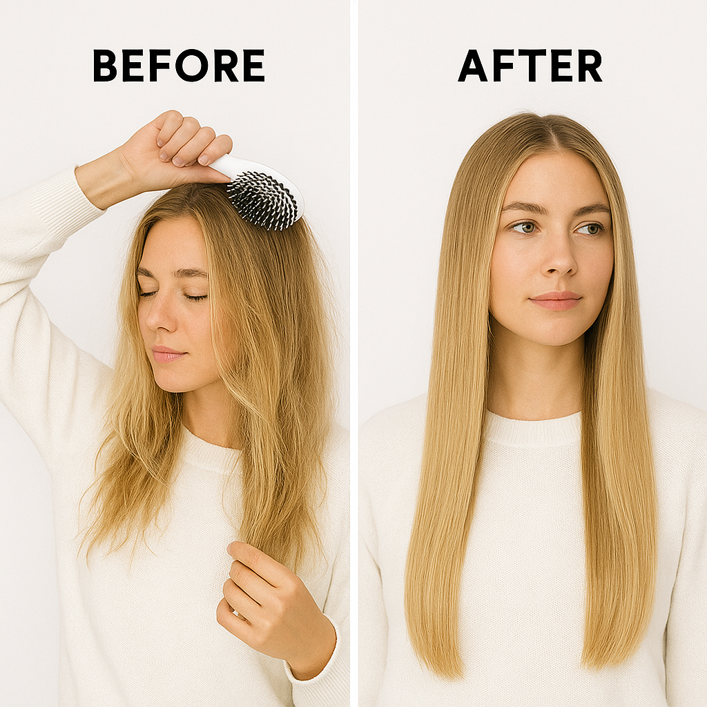 LuxeSilk™ Paddle Brush — Effortless Smoothness That Makes Your Hair Shine With Confidence