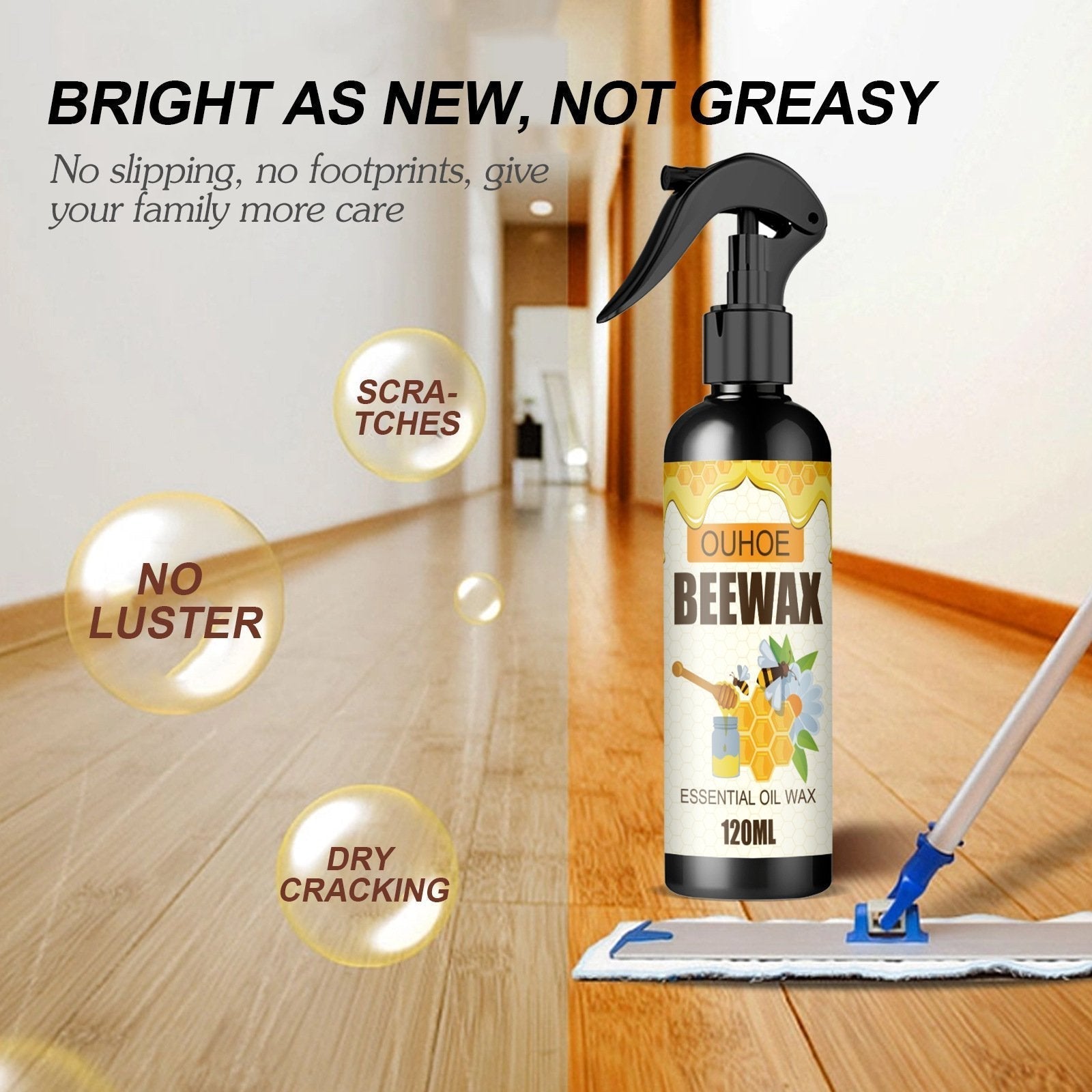 SilkWood™ Natural Beespray — Instantly Revive Your Wood’s Natural Glow Without Harsh Chemicals
