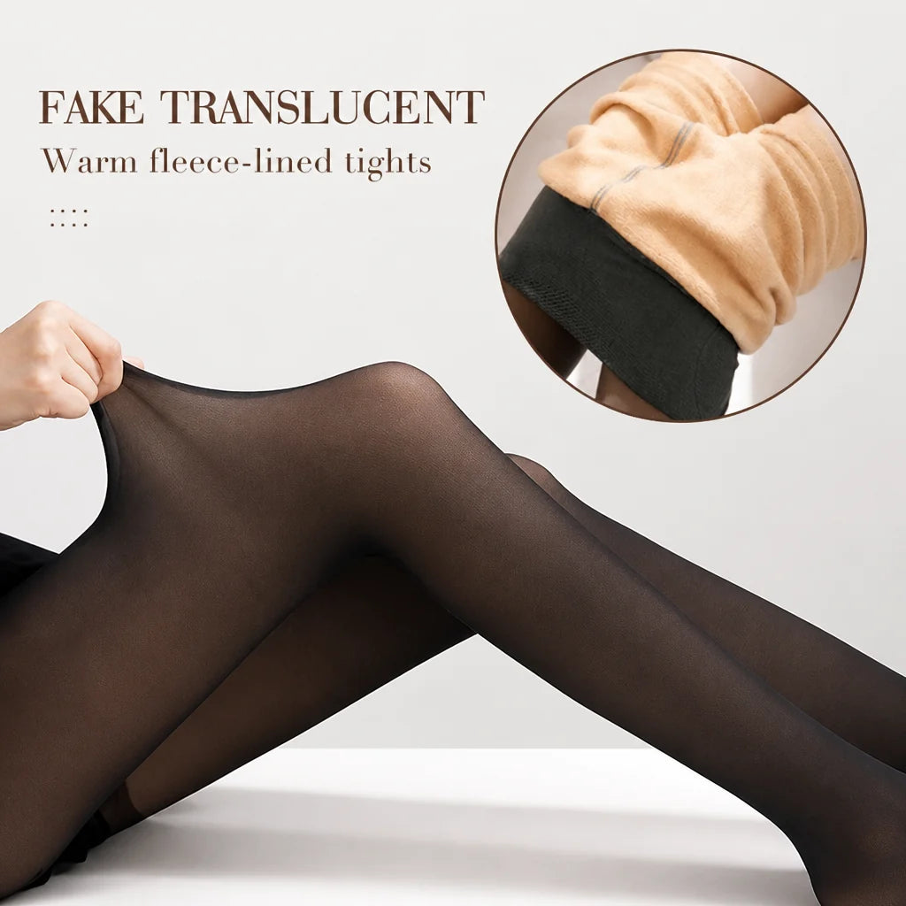 VelouraGlide™ Plush Lined Tights — Flaunt Silky, Warm Legs That Shape Confidence All Day