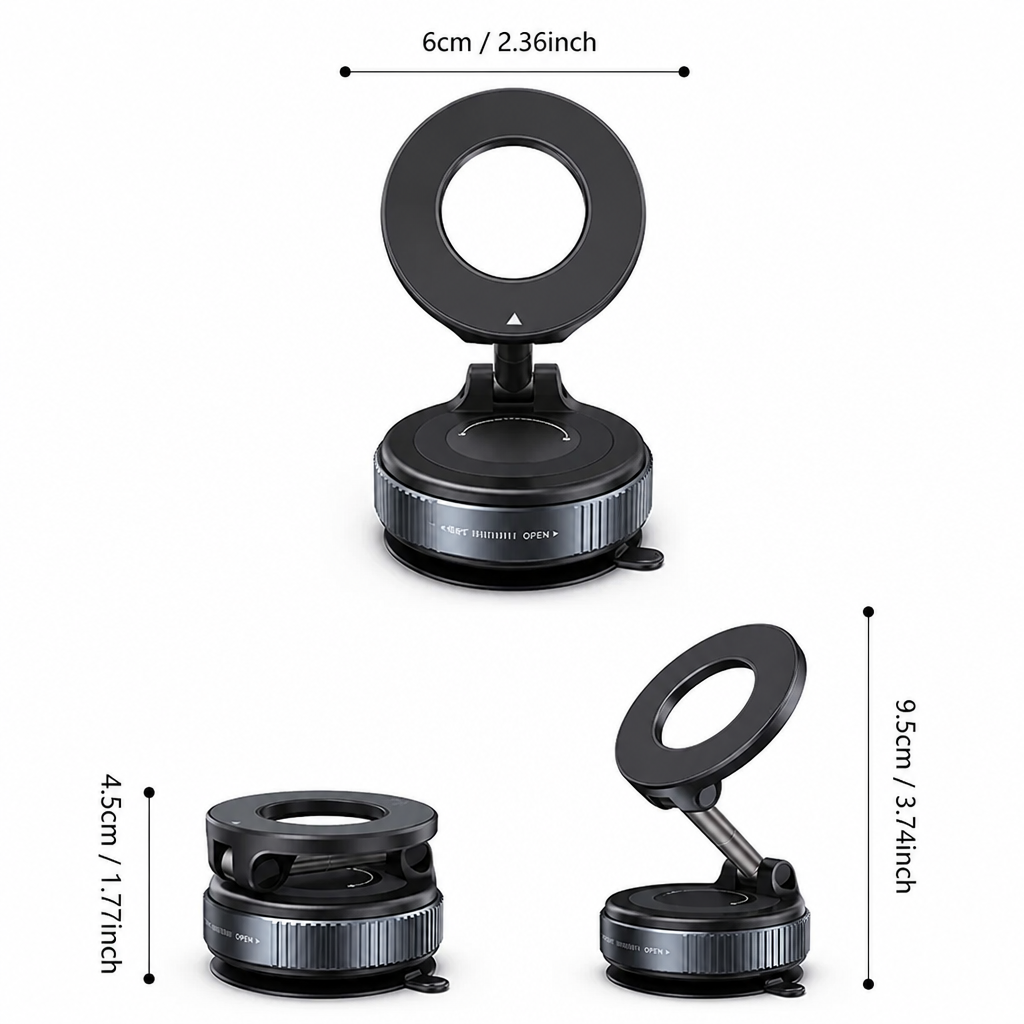 Ramzevo™ NanoGrip Magnetic Mount — Lock Your Phone Tight for Total Control and Calm