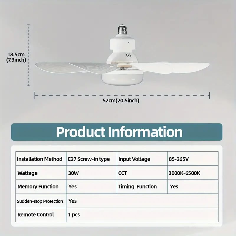 AeroLuma™ 40W LED Ceiling Fan Light — Instant Cool Comfort and Brilliant Glow, No Hassle Needed