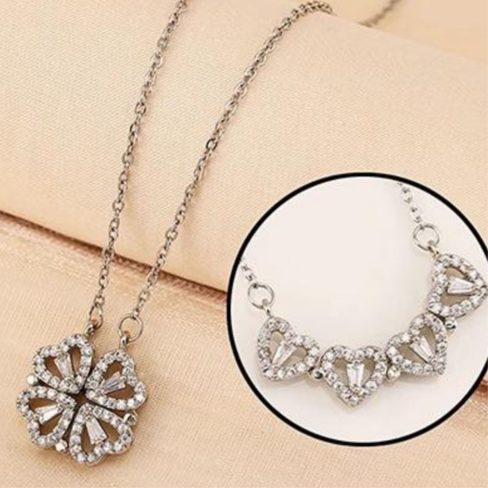 LuckAmore™ Magnetic Heart Necklace — Unlock Love’s Spark with Every Glance