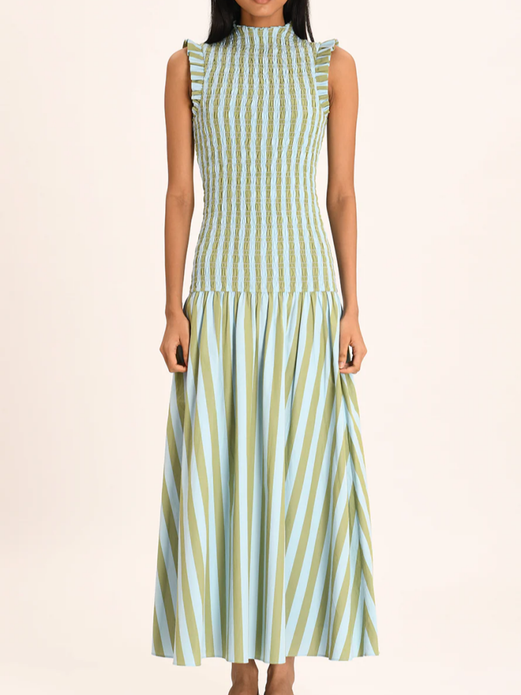 VelaVerve™ Stripe Maxi Dress — Unleash Effortless Elegance That Moves with You
