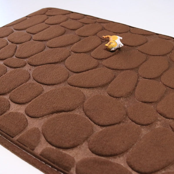 ZephyrNest™ Cobblestone Mat — Wrap Your Feet in Cozy Safety and Instant Dryness