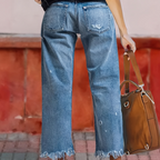 AzureCrest™ Straight Leg Denim Shorts — Own Every Moment with Effortless Edge and Unmatched Comfort