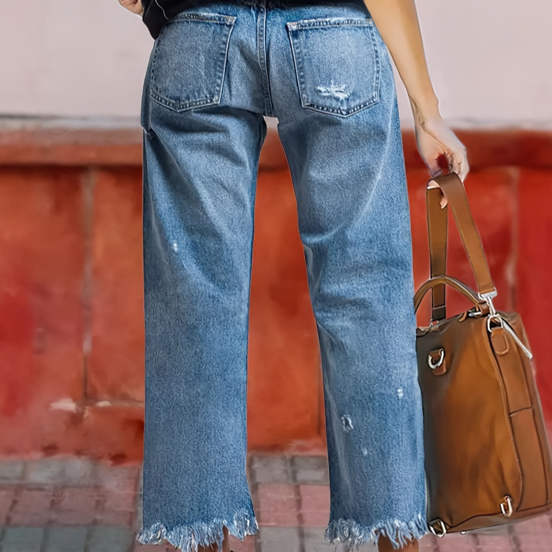 AzureCrest™ Straight Leg Denim Shorts — Own Every Moment with Effortless Edge and Unmatched Comfort