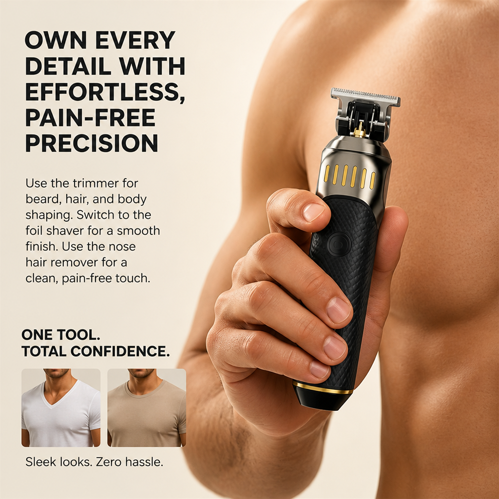 VeroTrim™ 3-in-1 Grooming Kit — Own Every Detail With Effortless, Pain-Free Precision