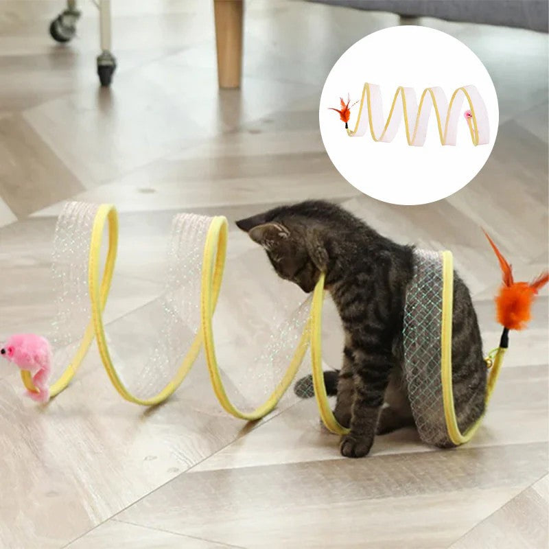 Tunnel plié pour chat