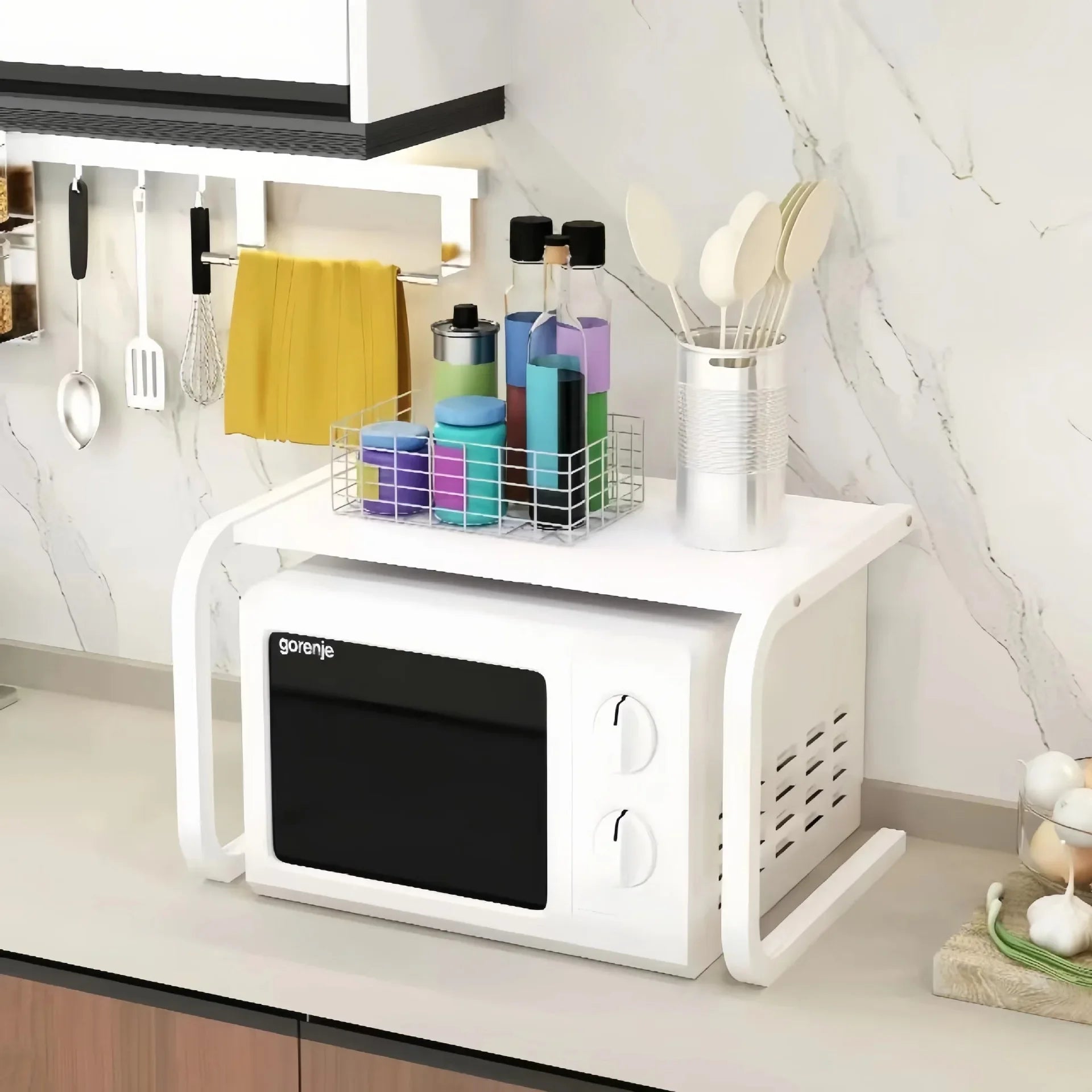 VertoLift™ 2-Tier Organizer — Unlock Clutter-Free Counters and Effortless Kitchen Control