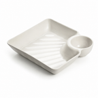 FlavoNest™ 2-in-1 Dip Plate — Keep Every Bite Crisp, Sauces Perfect, and Mealtime Mess-Free