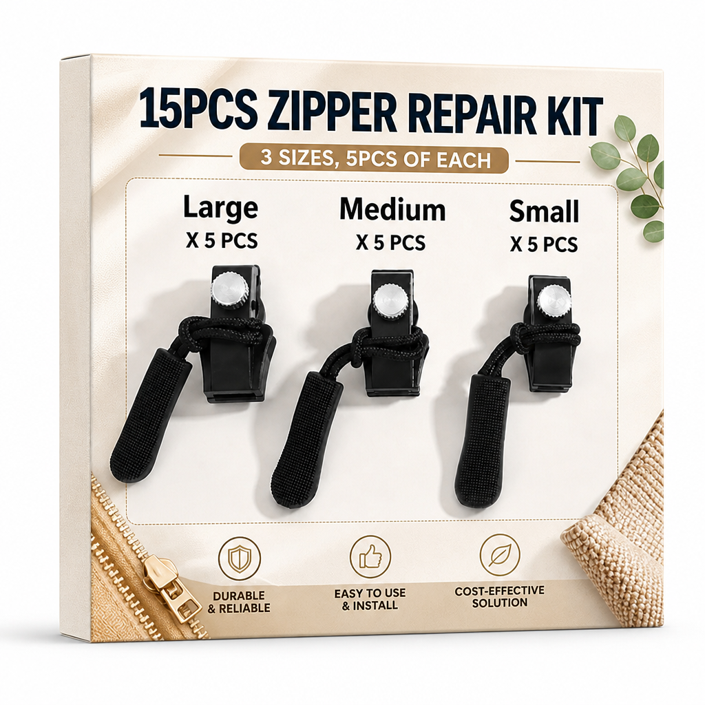 15PCS ZipRenew™ — Instantly Fix Zippers and Keep Your Favorite Gear Moving