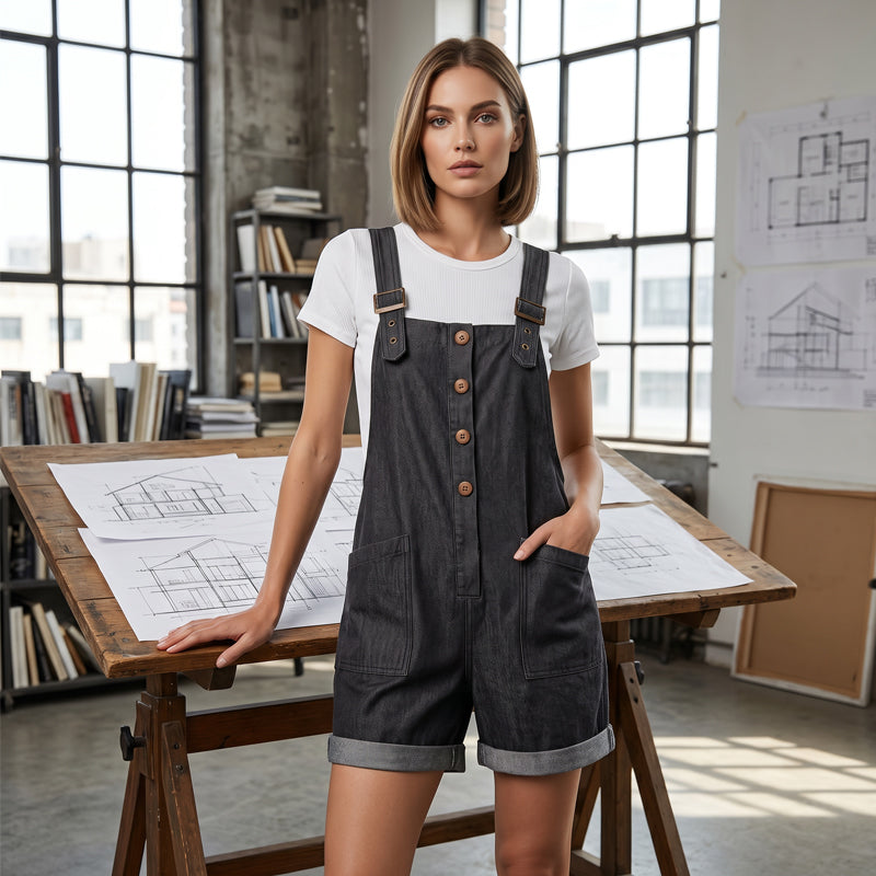 ZevaBreeze™ Short Overalls — Slip Into Effortless Cool and Confidence Every Summer