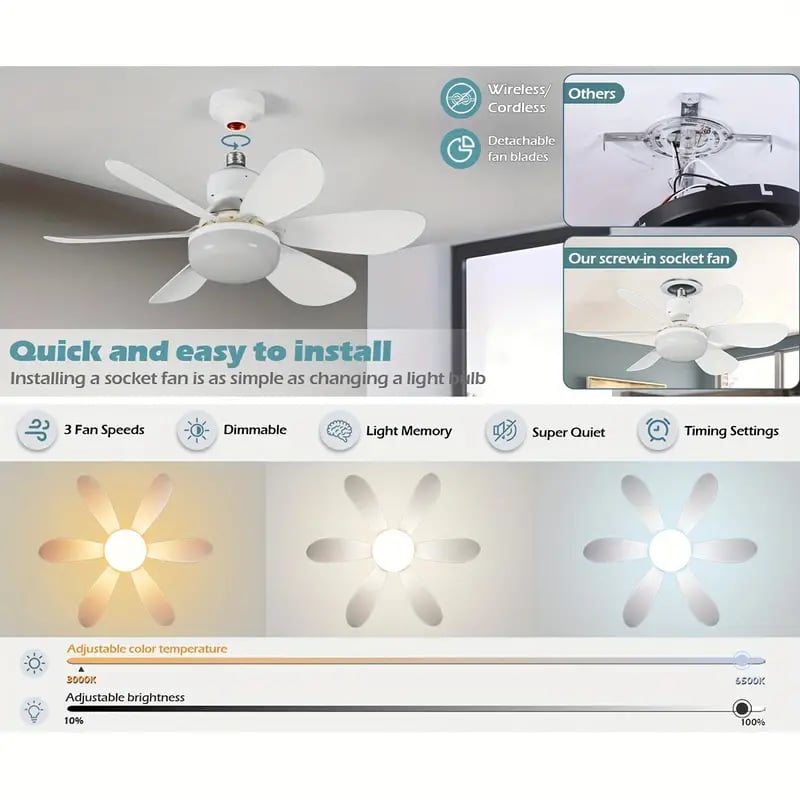 AeroLuma™ 40W LED Ceiling Fan Light — Instant Cool Comfort and Brilliant Glow, No Hassle Needed