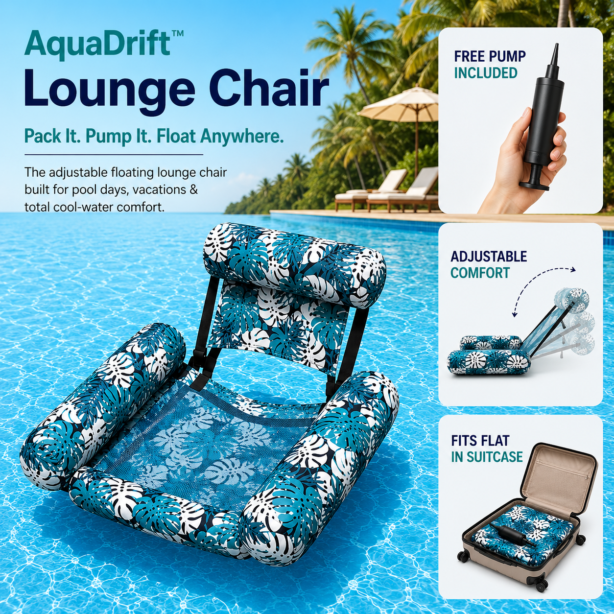 RippleRise™ — Stay Cool, Supported, and Floating in Pure Bliss