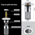 Stainless Steel Floor Drain Filter - Isolates Odors and Prevents Cockroaches