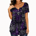 CelestaCharm™ V-Neck Top — Breeze Through Your Day in Effortless Cool Confidence