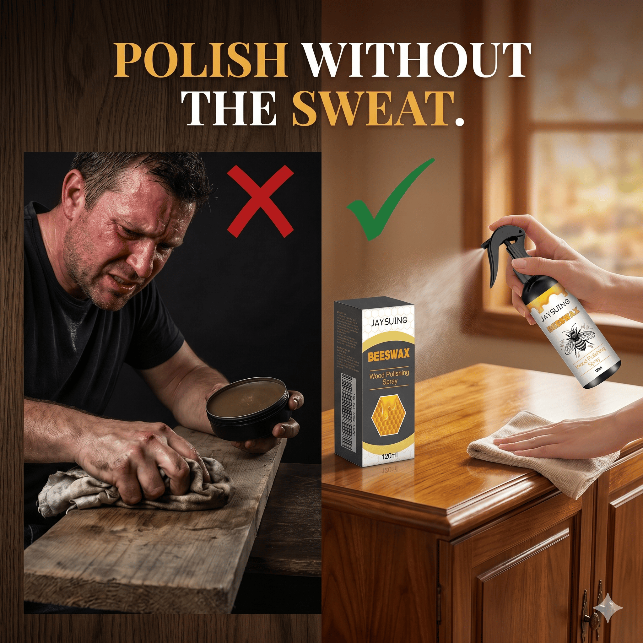 Luxerra™ Wood Glow Spray — Instantly Revive and Protect Your Wood’s Natural Beauty Without Effort