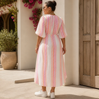 LumaLace™ V-Neck Printed Dress — Turn Heads Instantly with Effortless Comfort and Flawless Fit