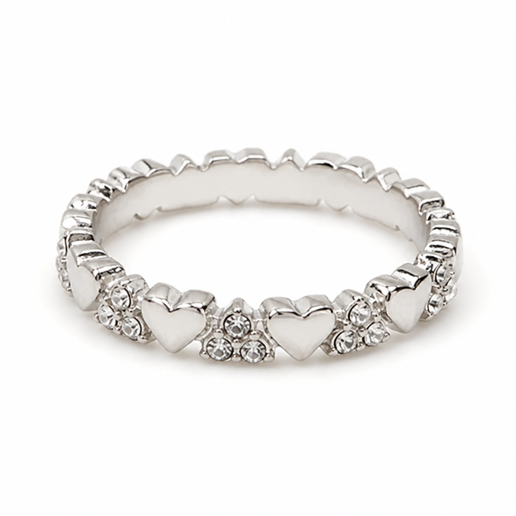 LunaLuxe™ Heart Eternity Ring — Ignite Passion and Shine with Every Glance