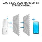 AxioWave™ Dual Band WiFi Extender — Crush Dead Zones and Power Every Device with Lightning-Fast WiFi